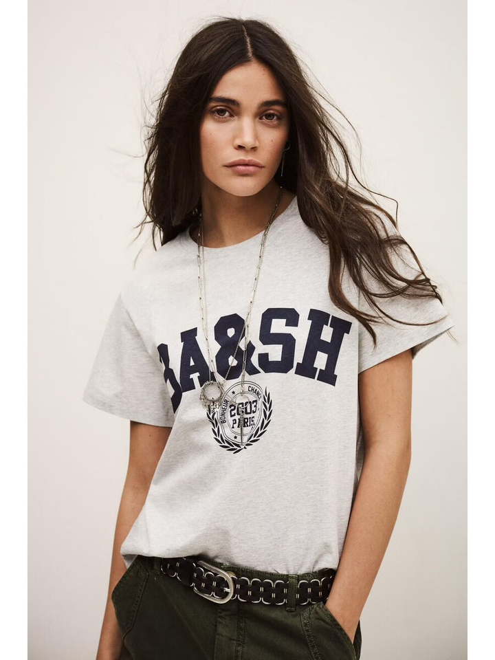 Grijze t-shirt met print Ioni BA&SH