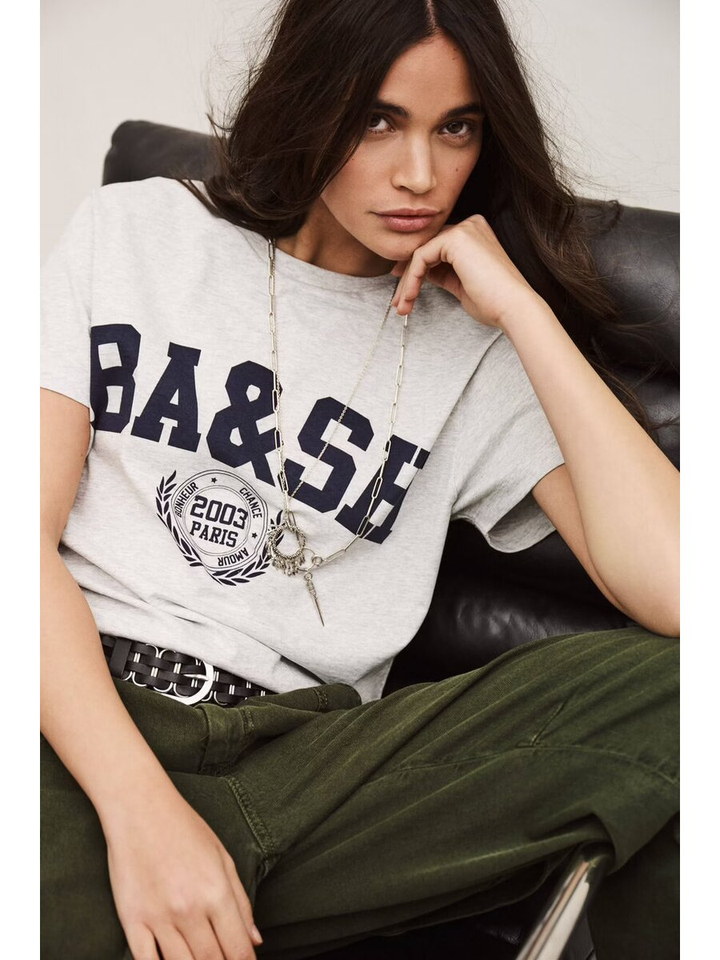 Grijze t-shirt met print Ioni BA&SH
