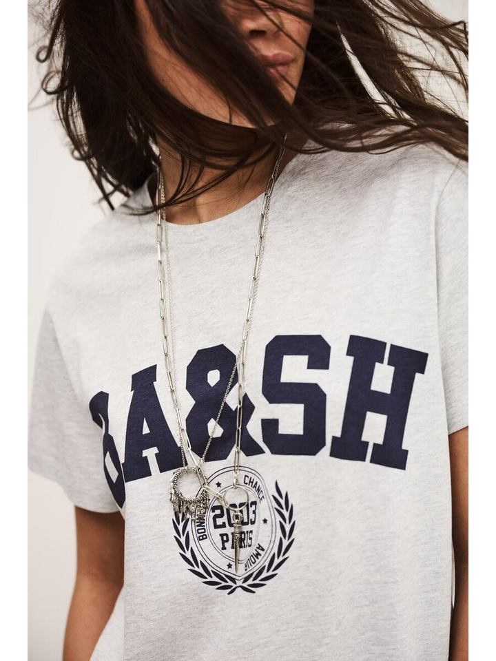 Grijze t-shirt met print Ioni BA&SH