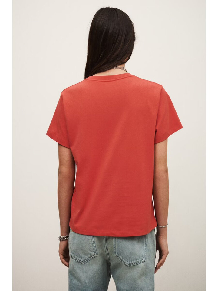 Rode t-shirt met print Ioni BA&SH 