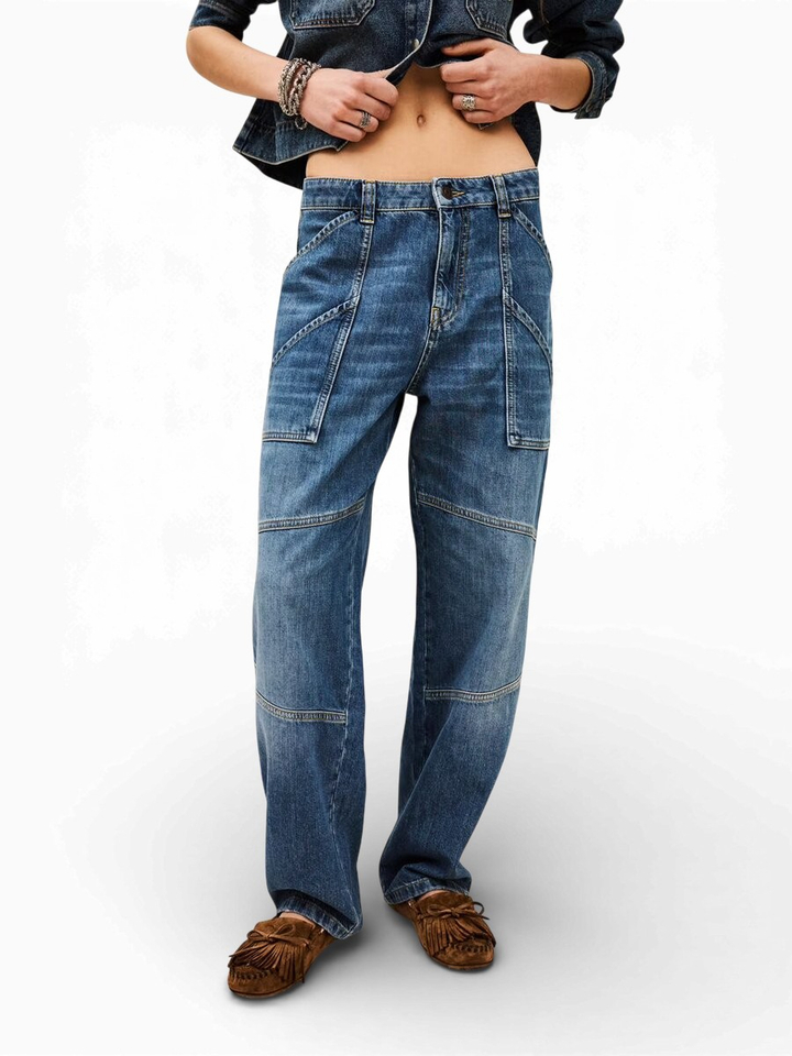 Blauwe loose fit jeans BA&SH 