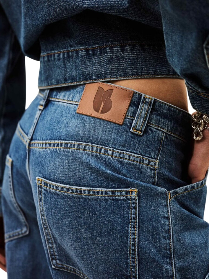 Blauwe loose fit jeans BA&SH 