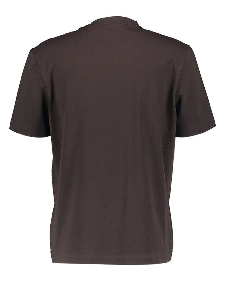 Donkerbruine katoenen t-shirt Hugo Boss