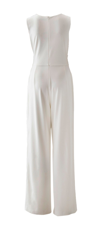 Ecru geklede jumpsuit Swing