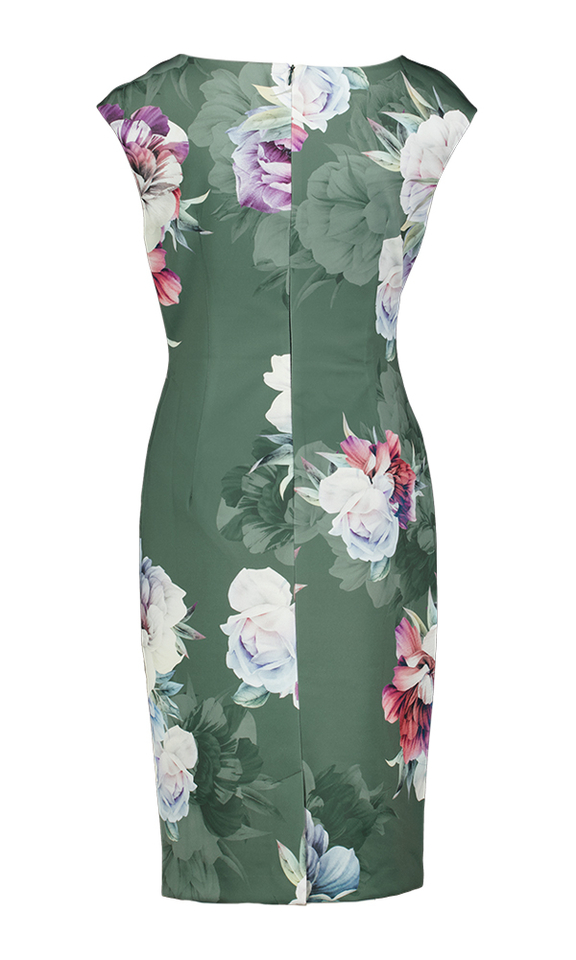 Multicolor feestelijke jurk in bloemenprint Swing 