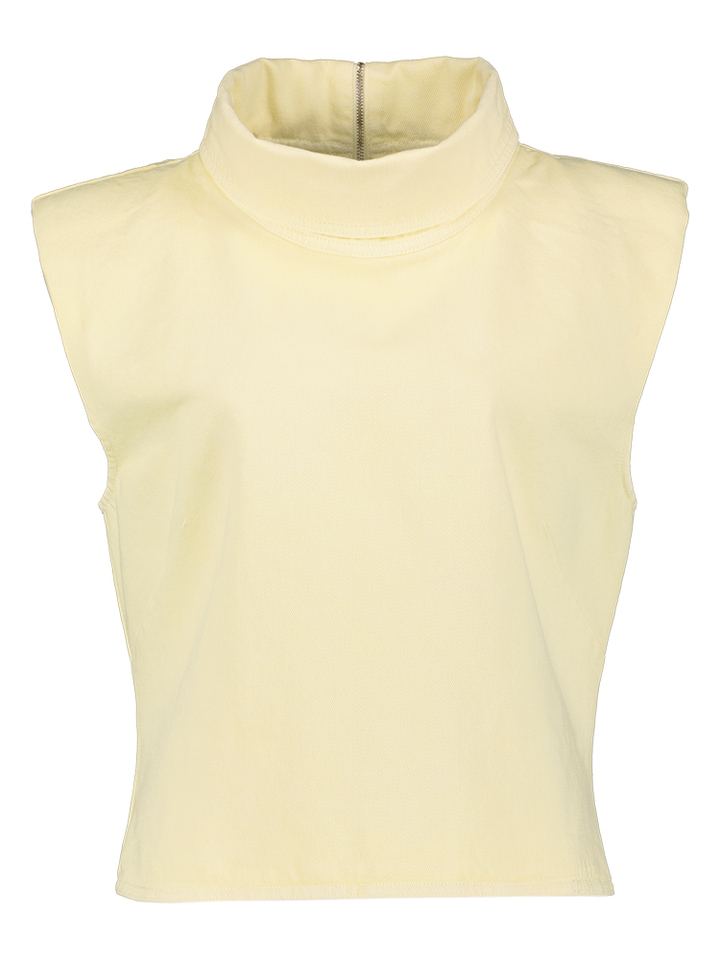 Gele top in jeans met kraag Tomo Collectors club 