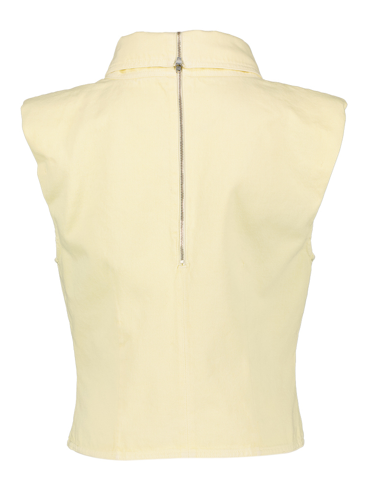 Gele top in jeans met kraag Tomo Collectors club 