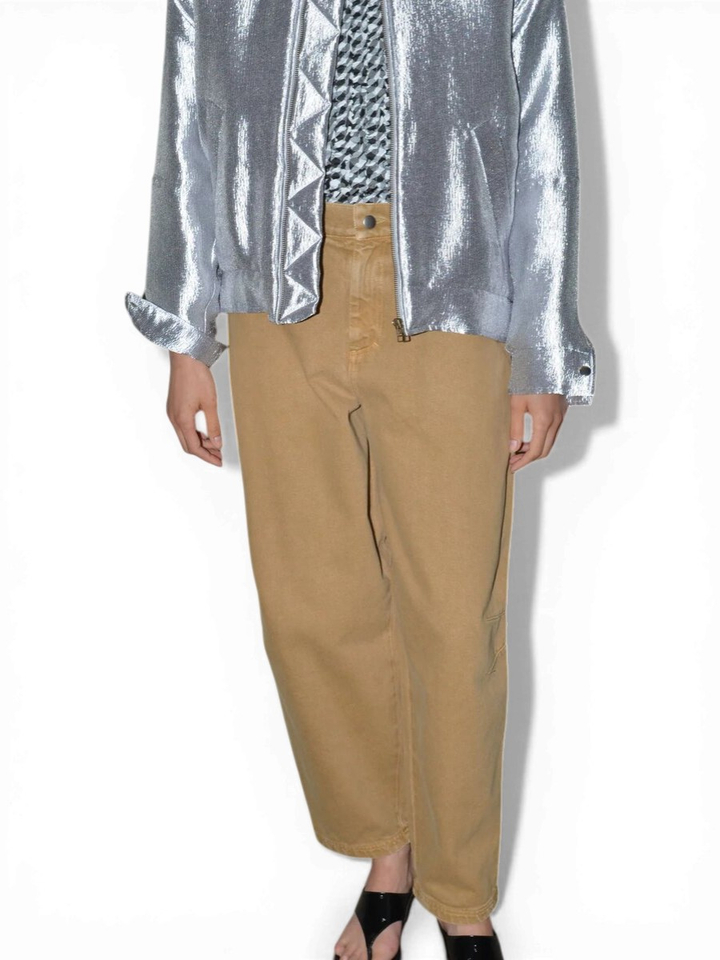 Camelkleurige barrel broek Pattia Collectors Club