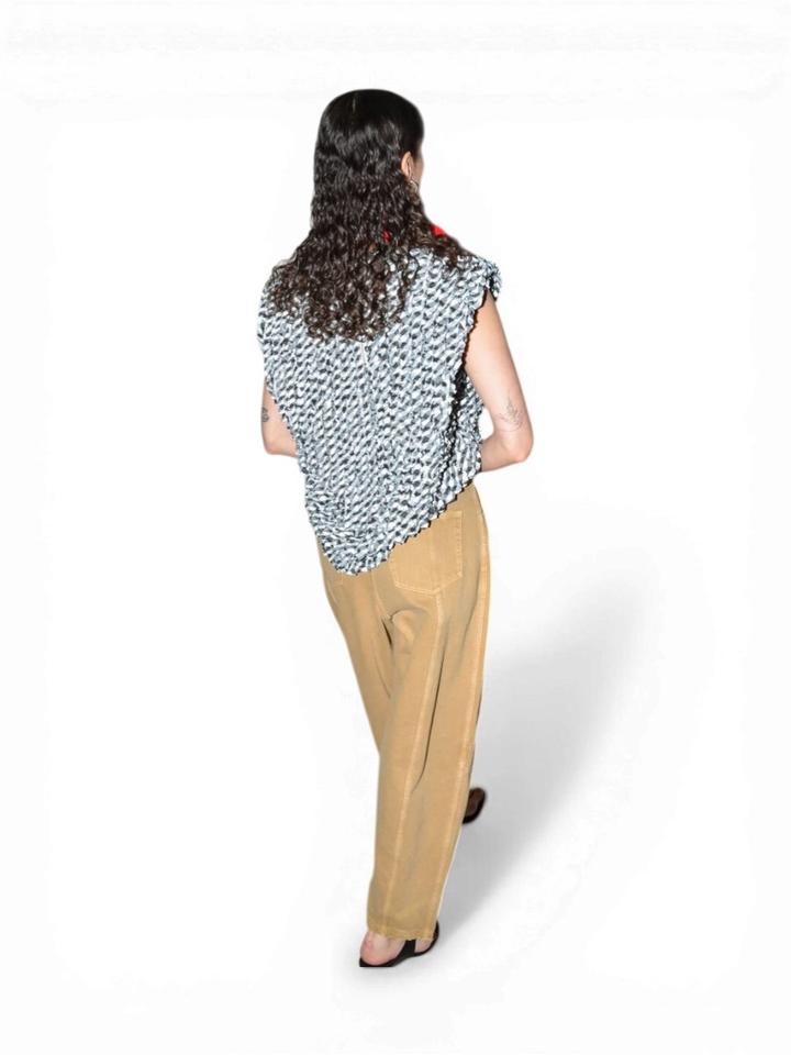 Camelkleurige barrel broek Pattia Collectors Club