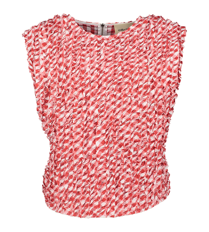 Wit met rood geruite bloes Touche Collectors Club