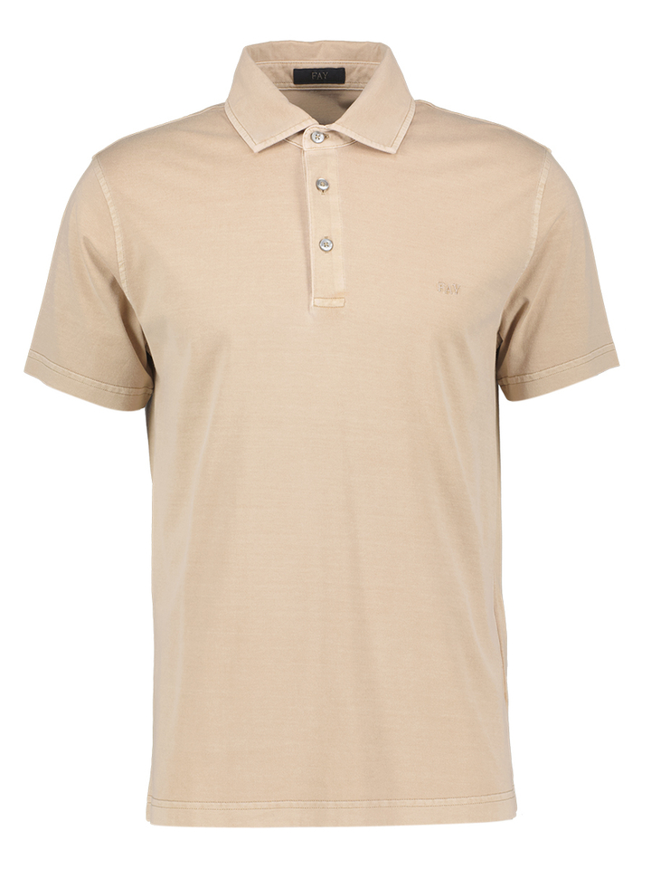 Beige polo met korte mouwen Fay 