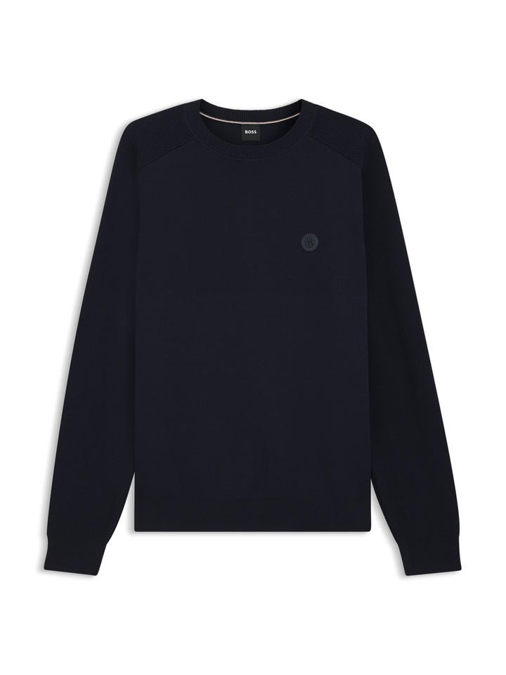 Donkerblauwe katoenen trui Hugo Boss 