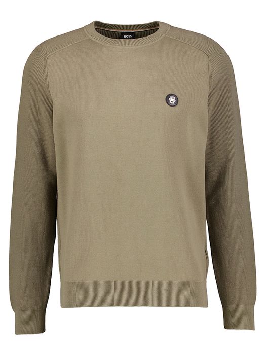 Lichtbruine trui met merklogo Hugo Boss