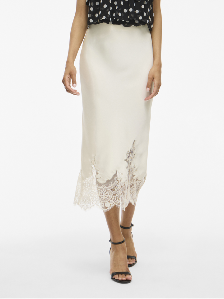 Beige rok met kanten boord  Visabel Vila 