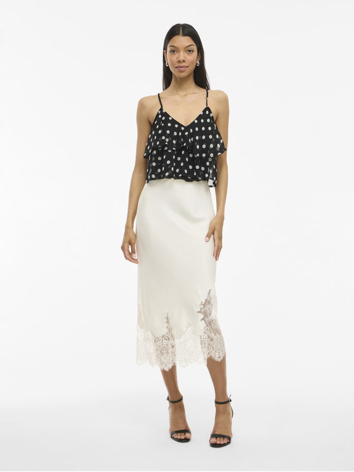 Beige rok met kanten boord  Visabel Vila 