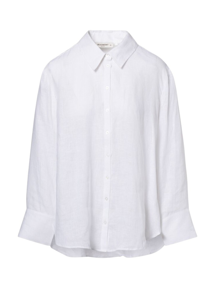 Witte linnen bloes Gwenny Beaumont 