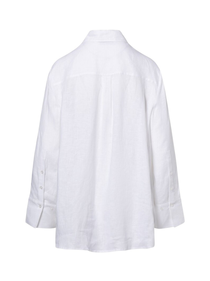 Witte linnen bloes Gwenny Beaumont 