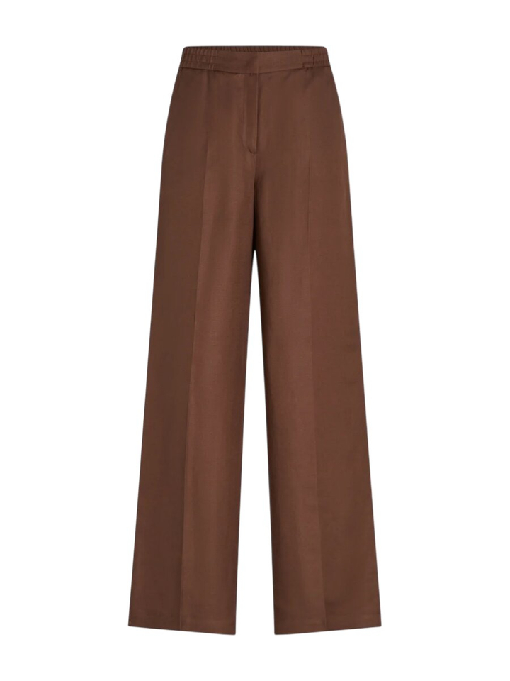 Bruine wijde broek Girona Beaumont 