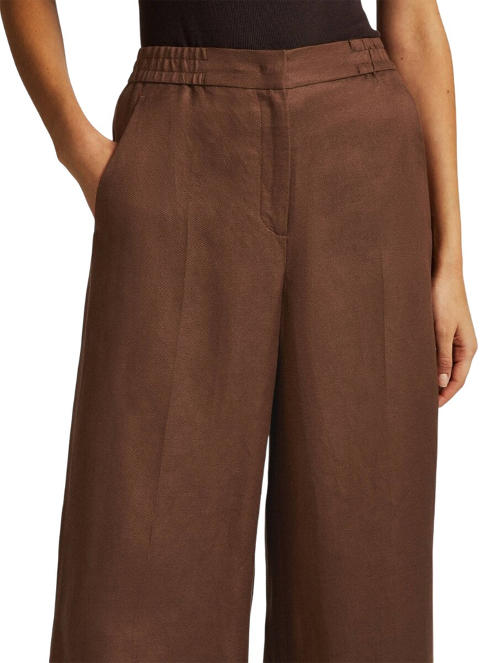Bruine wijde broek Girona Beaumont 