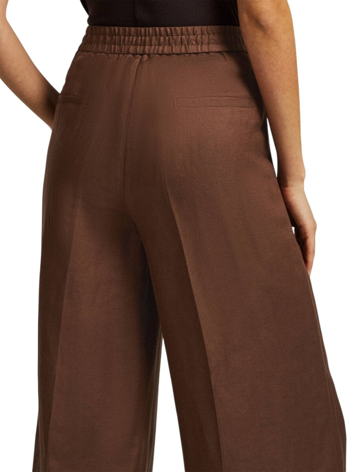 Bruine wijde broek Girona Beaumont 