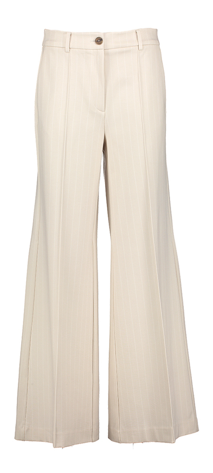 Ecru gestreepte flared broek Ayle Beaumont