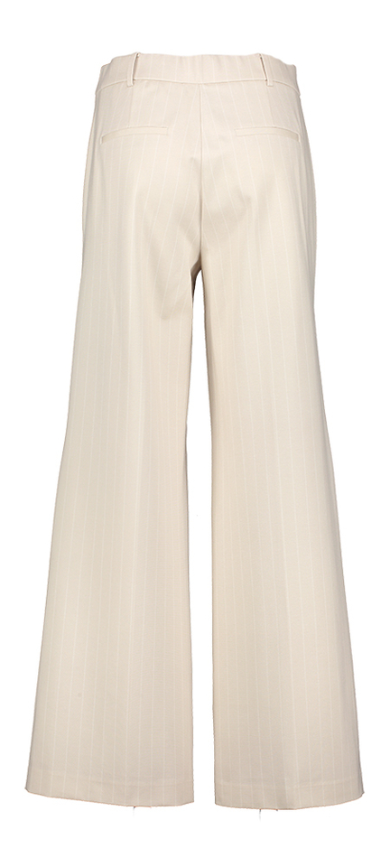 Ecru gestreepte flared broek Ayle Beaumont