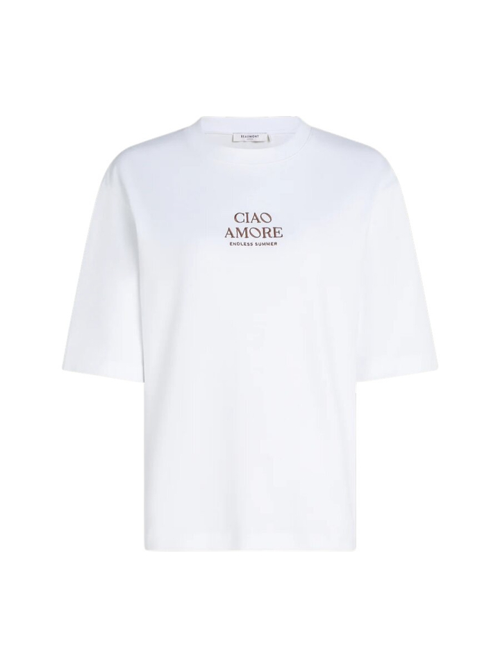 Witte katoenen T-shirt Rowy Beaumont