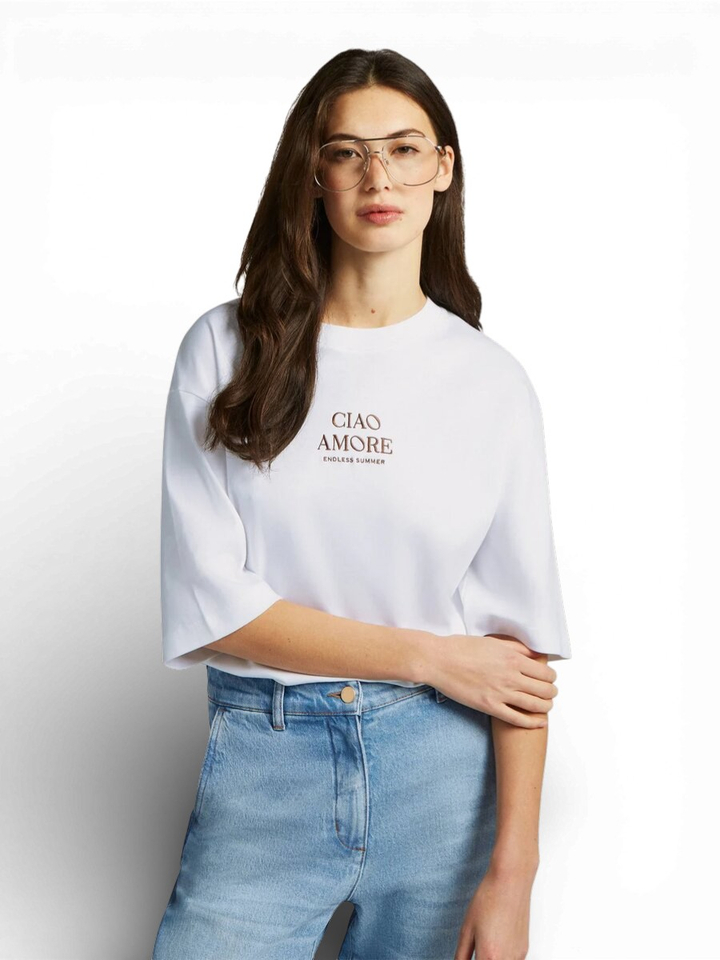 Witte katoenen T-shirt Rowy Beaumont
