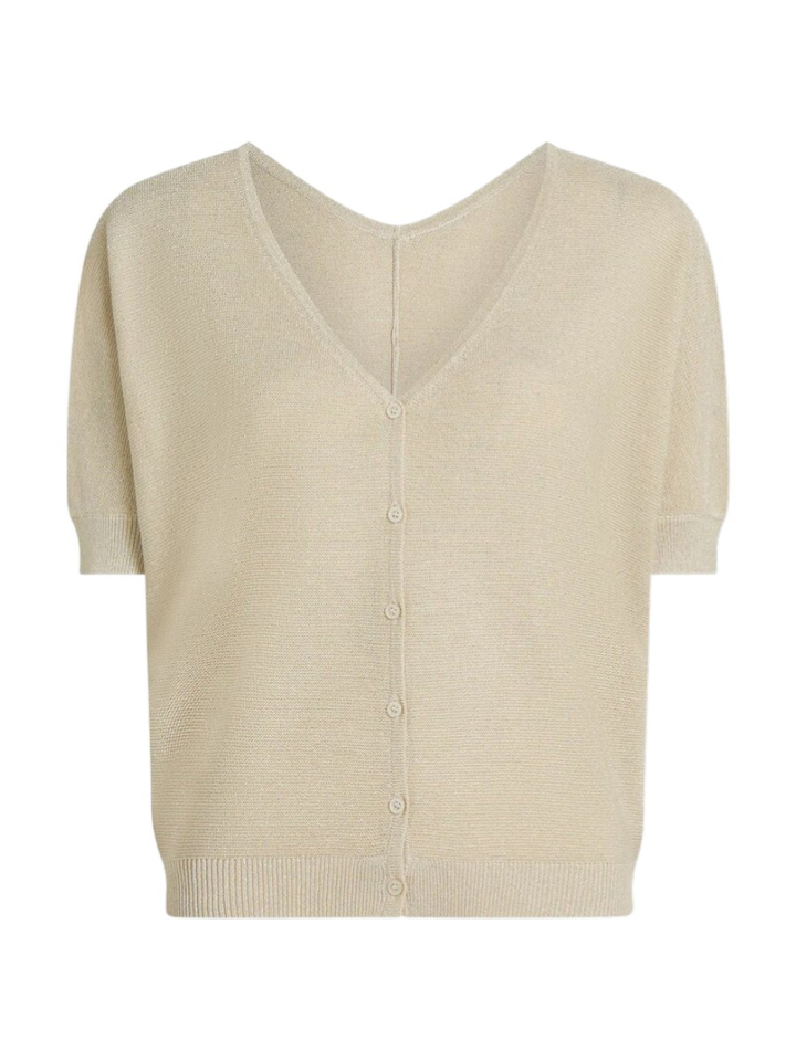 Goudkleurige gebreide cardigan Diana Beamont 