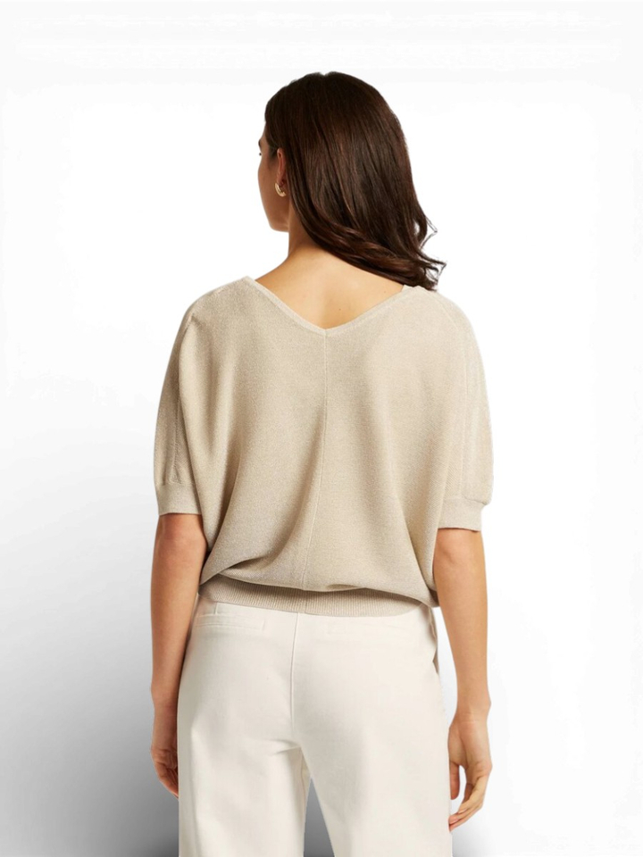 Goudkleurige gebreide cardigan Diana Beamont 