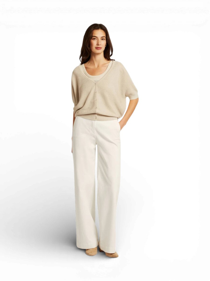 Goudkleurige gebreide cardigan Diana Beamont 