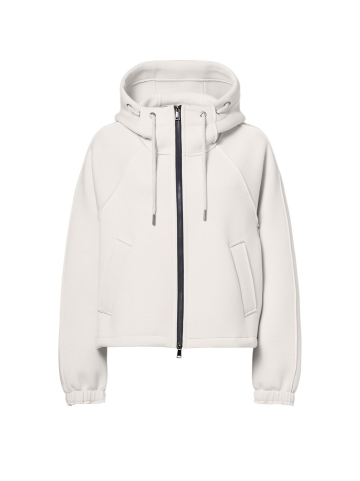 Beige oversized jas met rits en kap Tamar Beaumont 