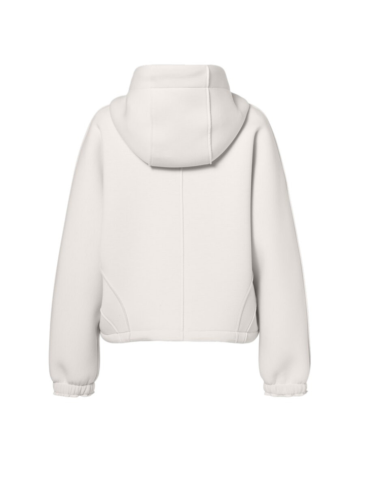 Beige oversized jas met rits en kap Tamar Beaumont 