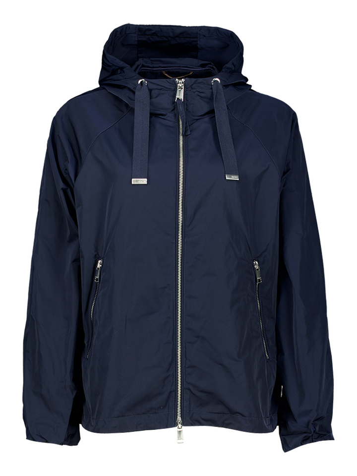 Blauwe jas met kap Aura Beaumont