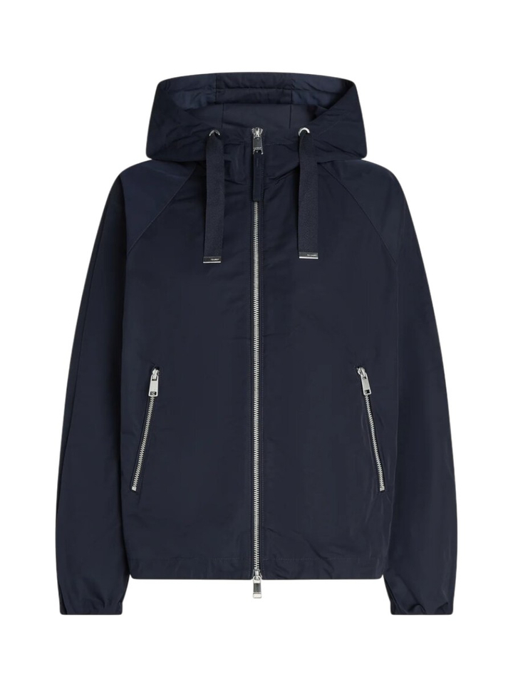Blauwe jas met kap Aura Beaumont 