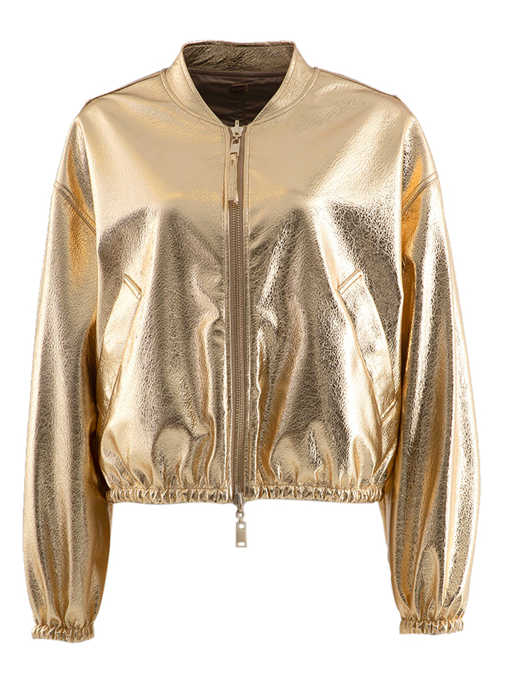 Goudkleurige bomber jas Sammy Beaumont 
