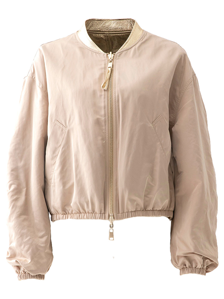 Goudkleurige bomber jas Sammy Beaumont 