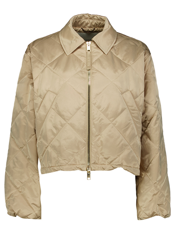 Beige glanzende jas Carly Beaumont