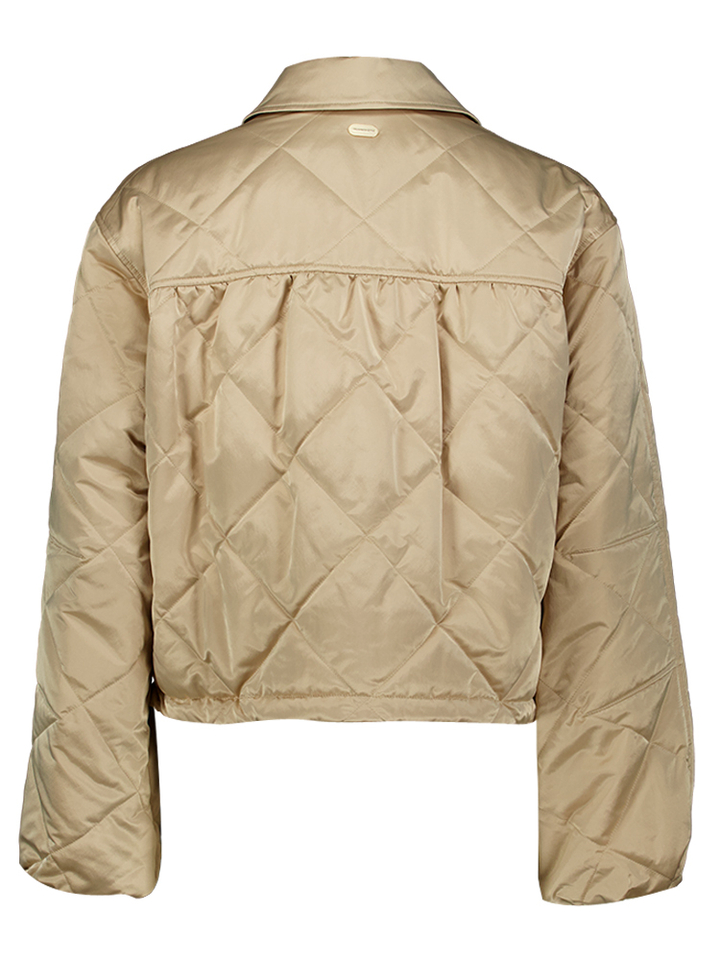 Beige glanzende jas Carly Beaumont