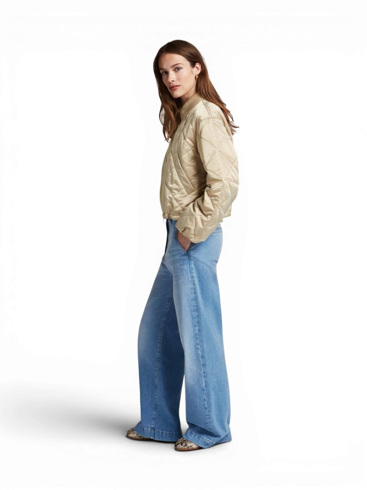 Beige glanzende jas Carly Beaumont
