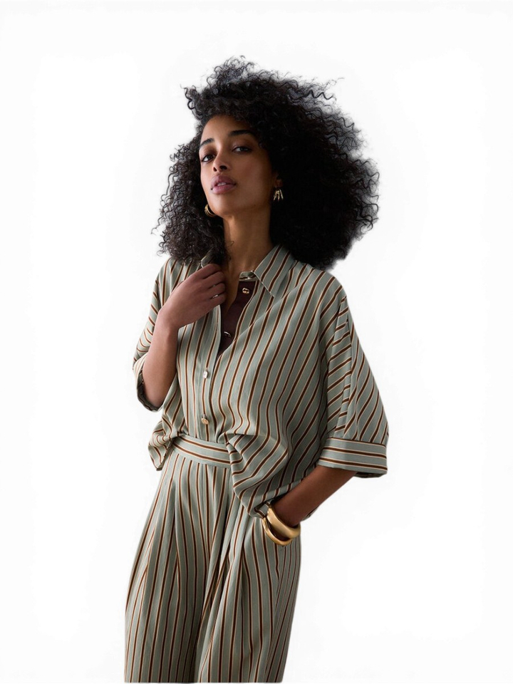 Groene gestreepte bloes Liu Jo 