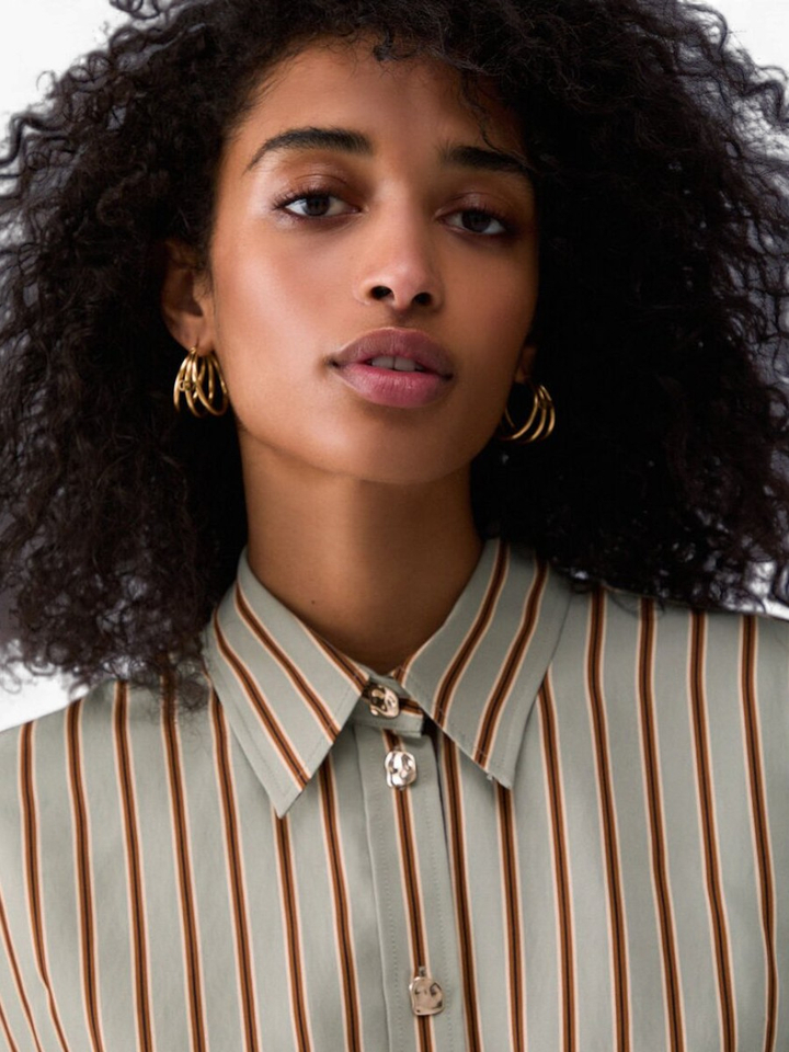 Groene gestreepte bloes Liu Jo 