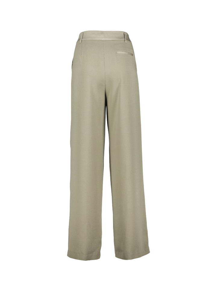 Groene wijde broek met bandplooi Liu Jo