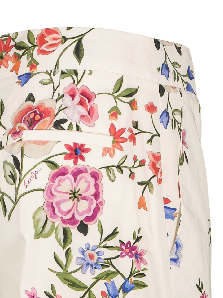 Witte broek met bloemenprint Liu Jo 