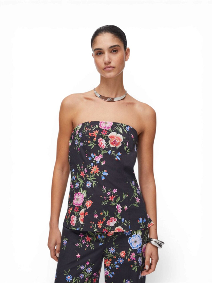 Zwarte bloemenprint blouse Liu Jo