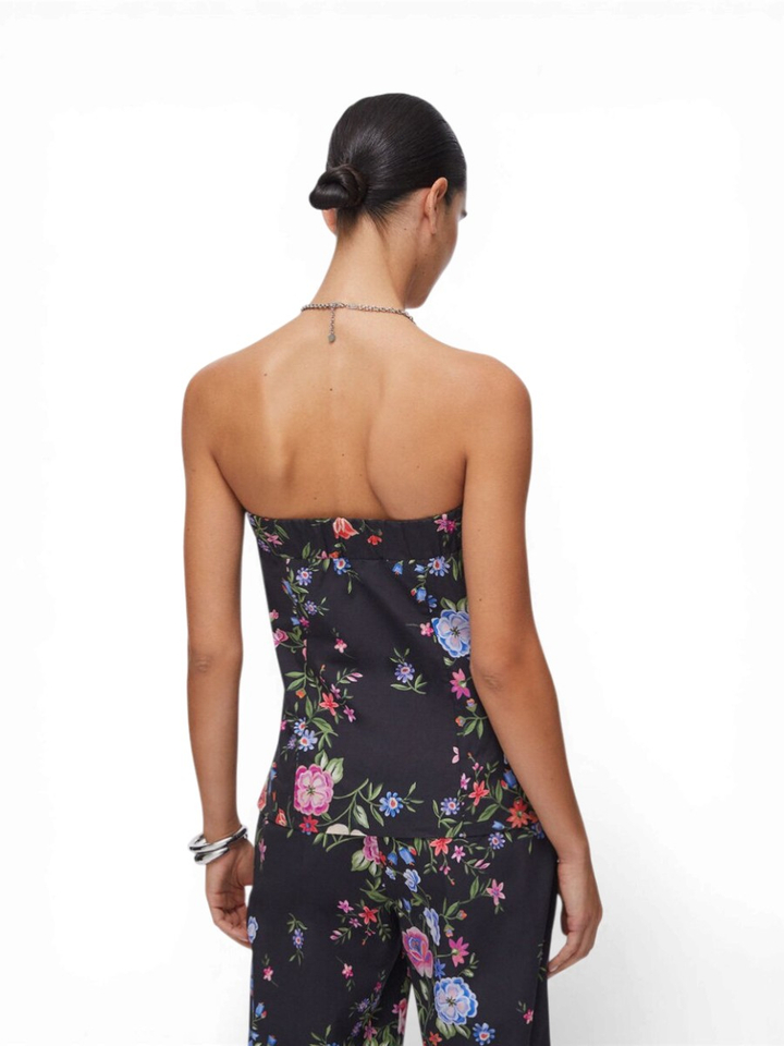 Zwarte bloemenprint blouse Liu Jo