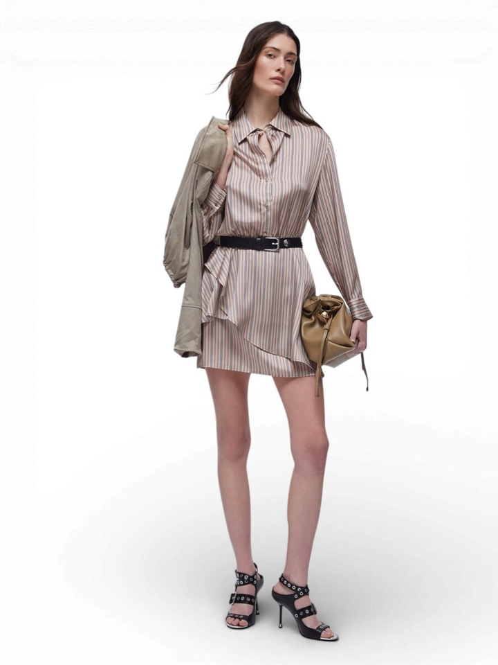 Bruine gestreepte jurk Liu Jo 