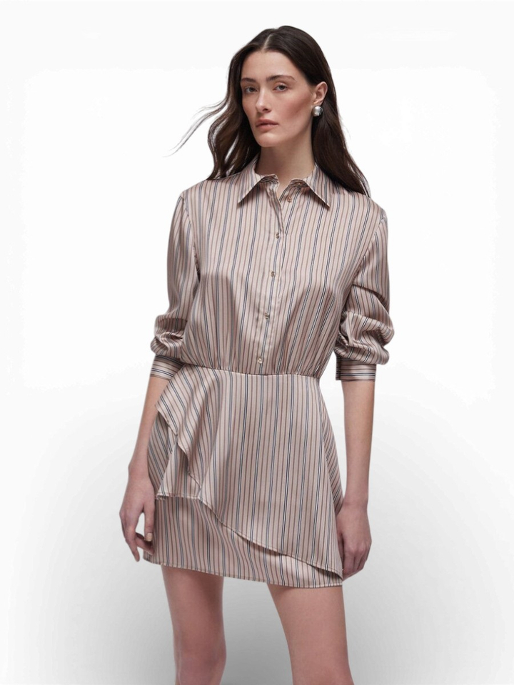 Bruine gestreepte jurk Liu Jo 