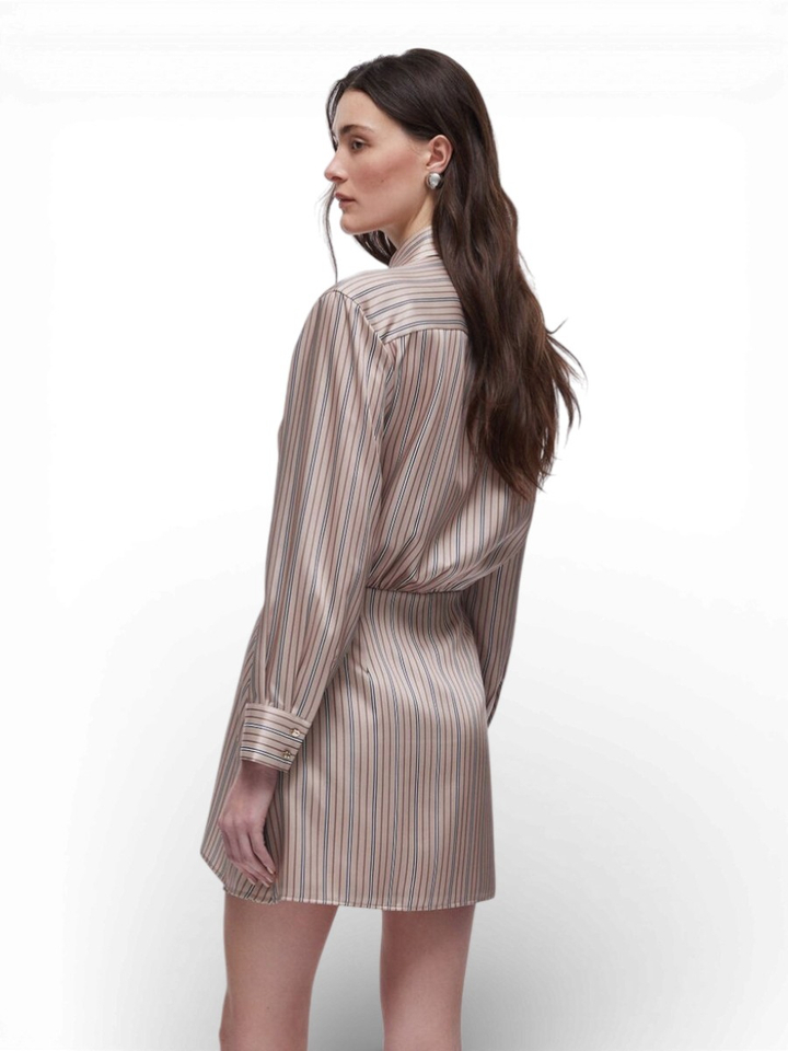 Bruine gestreepte jurk Liu Jo 