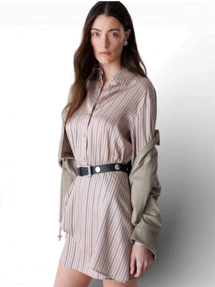 Bruine gestreepte jurk Liu Jo 